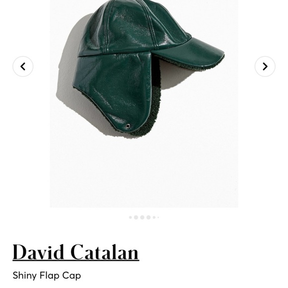 David Catalan shiny flap hat green new without tags one size - Picture 2 of 6